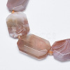 Natural Agate Beads Strands G-G745-02-3