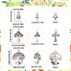 SUNNYCLUE 60Pcs 3 Styles Tibetan Style Alloy Pendants TIBEP-SC0002-27-2