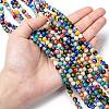 Round Handmade Millefiori Glass Beads Strands LK-R004-81-4