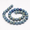 Round Electroplate Natural Quartz Crystal Bead Strands G-L447-13E-2