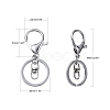 Iron Alloy Lobster Claw Clasp Keychain KEYC-D016-P-4