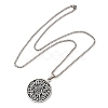 Vintage Round Coin Pendant Necklaces NJEW-A023-04P-2