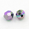 Plating Plastic Acrylic Faceted Round Beads PACR-L002-4mm-M-2