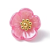 Flower ABS Plastic Imitation Pearl Charms PALLOY-JF02215-2