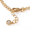 Golden Plated Brass Enamel Chain Bracelets BJEW-JB05881-4