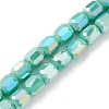 Electroplate Glass Beads Strands EGLA-K015-08G-1