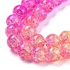 Spray Painted Crackle Glass Beads Strands DGLA-C002-6mm-09-4