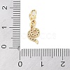 Rack Plating Brass Clear Cubic Zirconia Pendants KK-Z060-01G-01-3