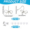 GOMAKERER 24Pcs Brass Earring Hooks KK-GO0001-46-2