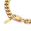 Woman's 304 Stainless Steel Cuban Link Chain Bracelets X-BJEW-JB05611-01-3