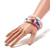 Handmade Polymer Clay Heishi Beads Stretch Bracelets Set BJEW-JB07445-2