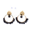 Brass Dangle Stud Earrings EJEW-JE04163-04-1