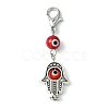 Handmade Evil Eye Lampwork Round Pendant Decorations HJEW-JM00745-7