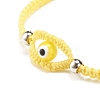 Lampwork Evil Eye Braided Bead Bracelet BJEW-JB07857-02-3