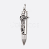 304 Stainless Steel Pointed Pendants STAS-G175-24AS-1