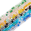 Pandahall 12 Strands 6 Colors Electroplate Glass Beads Strands EGLA-TA0001-31-9