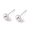 Brass Ball Post Ear Studs X-EC254-S-4