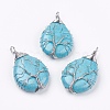 Synthetic Turquoise Big Pendants G-G956-A09-FF-1