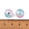 UV Plating Rainbow Iridescent Acrylic Crackl Beads PACR-C009-02H-3