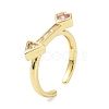 Heart Arrow Real 18K Gold Plated Cuff Rings for Girl Women Gift ZIRC-C021-04G-3