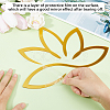 Lotus Acrylic Mirror Wall Stickers OACR-WH0032-04C-3