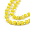 Opaque Solid Color Glass Beads Strands GLAA-N052-04-A05-3