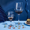 36Pcs 36 Styles Alloy Enamel Wine Glass Charms AJEW-BC00003-5