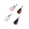 Natural Mixed Stone Pointed Pendants G-P474-02S-1