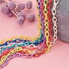 11 Colors Acrylic Opaque Cable Chains PACR-CJ0001-12-5