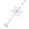 AB Color Glass Snowflake Pendant Decorations AJEW-Q144-02P-01-3