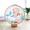 Mermaid Pattern DIY Embroidery Kit DIY-P077-127-1