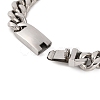 Tarnish Resistant 304 Stainless Steel Curb Chains Bracelets BJEW-E346-21P-01-3