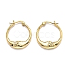 Brass Micro Pave Clear Cubic Zirconia Hoop Earrings EJEW-B006-01G-1