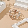 Glass Beads Five Loops Wrap Bracelets BJEW-JB09056-05-2