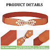 Gorgecraft 2Pcs 2 Colors Nylon Elastic Chain Belt with Imitation Learther AJEW-GF0007-03A-6