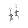 Alloy Dragon Wing Dangle Earrings DRAG-PW0001-81AS-1