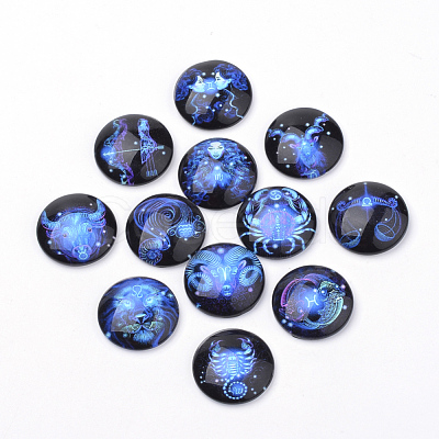 Flatback Glass Cabochons for DIY Projects X-GGLA-S029-25mm-040-1