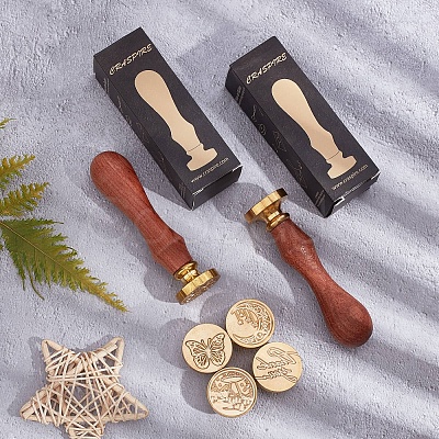 Wax Seal Stamp Set AJEW-WH0517-042-1