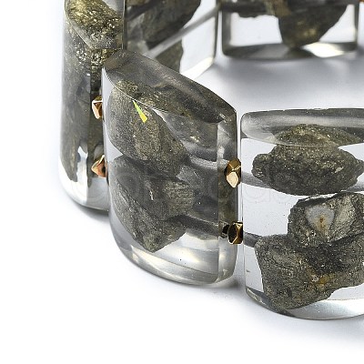 Natural Pyrite Stretch Bracelets BJEW-G702-06A-1