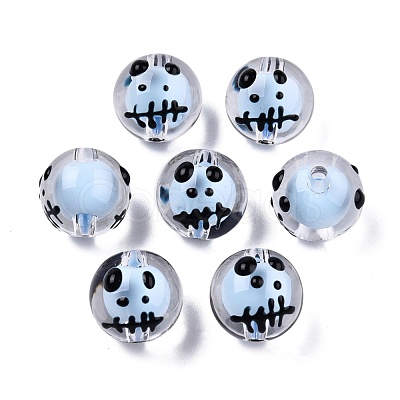 Transparent Acrylic Enamel Beads TACR-G040-01S-1