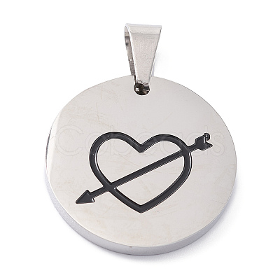 Valentine's Day 304 Stainless Steel Pendants STAS-Z027-03F-P-1