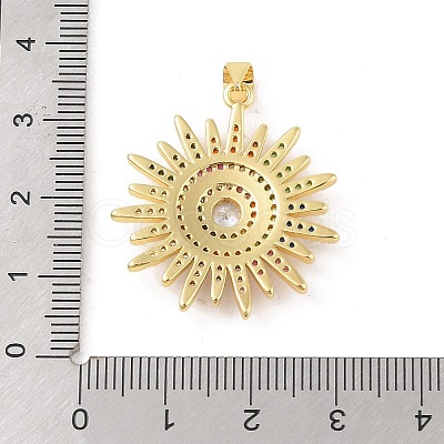 Brass Micro Pave Cubic Zirconia Pendants KK-E111-37G-02-1