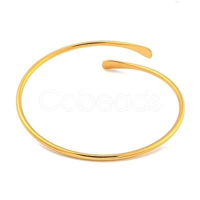 Ion Plating(IP) 304 Stainless Steel Cuff Bangles BJEW-P331-10G-1