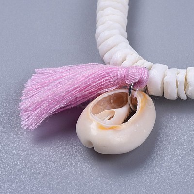 Cotton Thread Tassels Charm Bracelets BJEW-JB04385-02-1