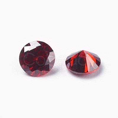 Cubic Zirconia Pointed Back Cabochons ZIRC-WH0001-B07-1