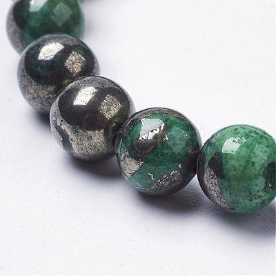 Natural Pyrite Beads Strands G-K181-N03-1