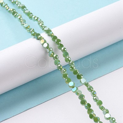 Electroplate Glass Beads Strands GLAA-E036-03D-1