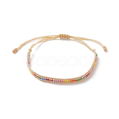 Handmade Japanese Seed Braided Bead Bracelet BJEW-MZ00017-02-1