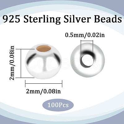 SUNNYCLUE 925 Sterling Silver Beads STER-SC0001-26A-1