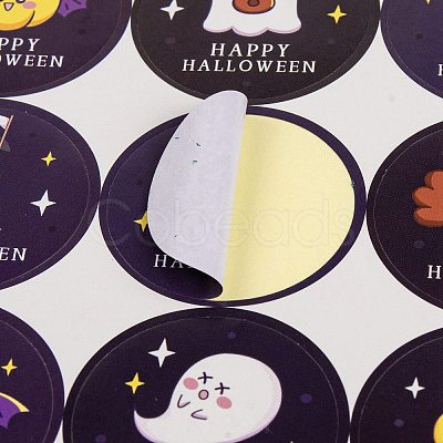 Halloween Theme Plastic Stickers STIC-C009-01J-1